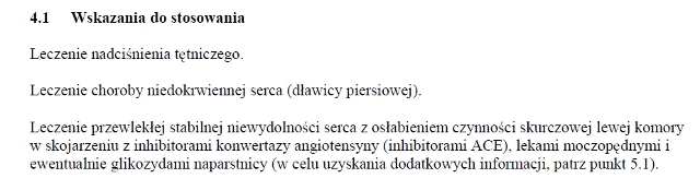 wskazania wg chpl