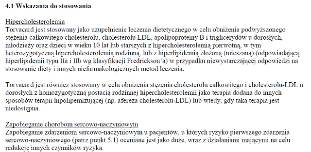 wskazania wg chpl